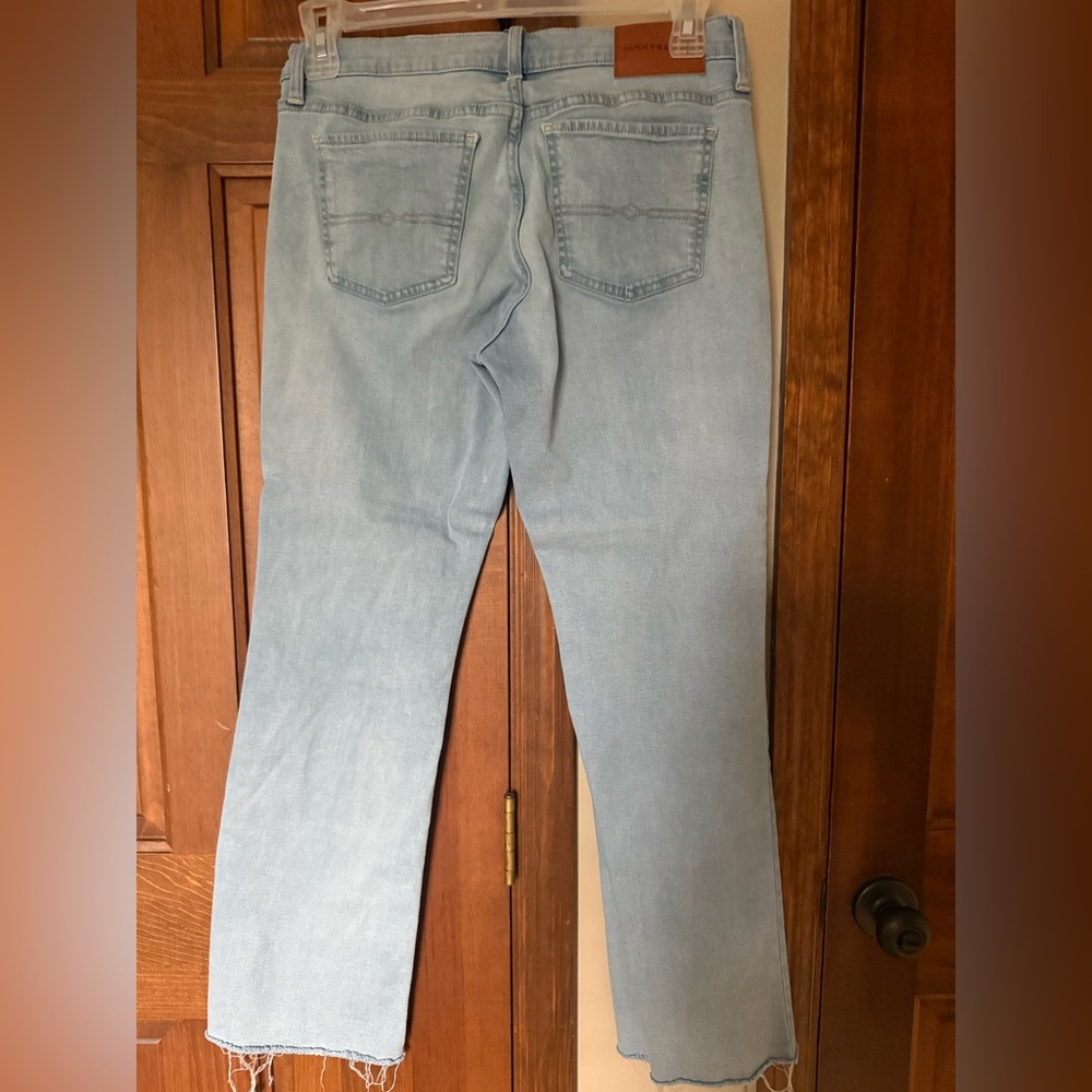 Lucky Brand Light Blue Mid Rise Bootcut Jeans With Raw Hem - Picture 2 of 8